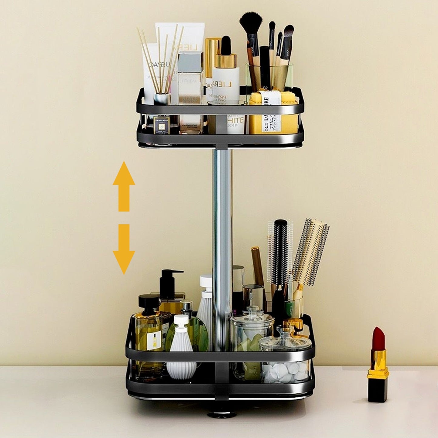 Rotating Kitchen Spice Rack Round Pantry Shelf Storage Organiser