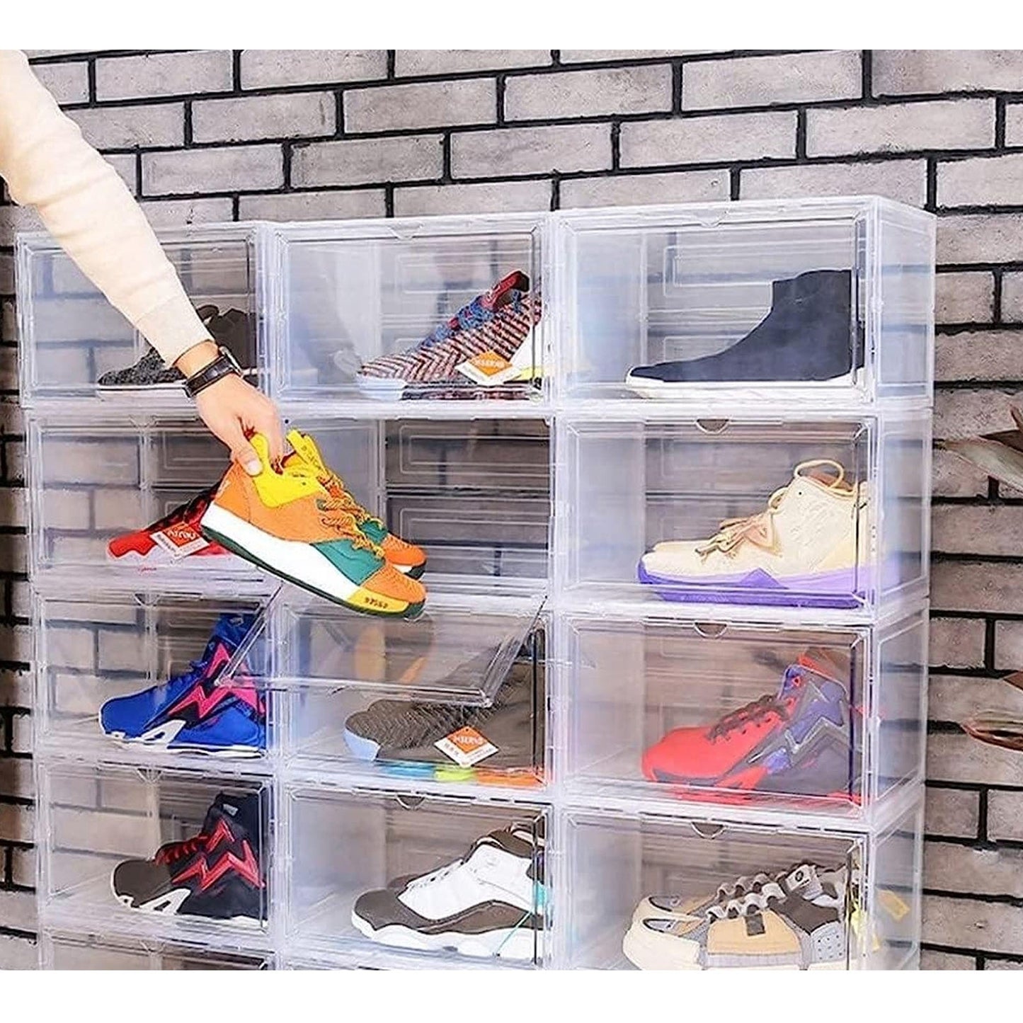 Transparent Sneaker Display Cases Clear Plastic Shoe Box