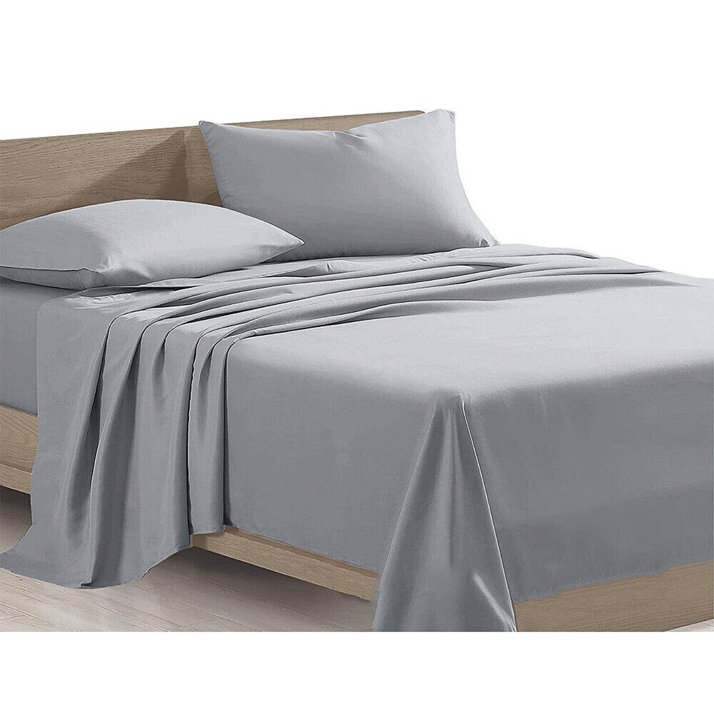 Silver Egyptian Cotton Ultra Soft Sheet Set - Flat and Fitted