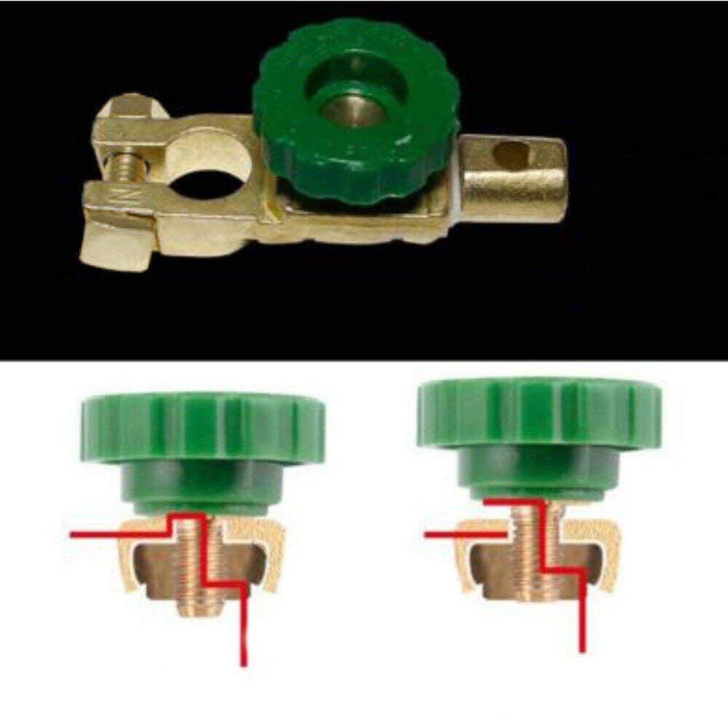 2pcs Motorcycle and Car Battery Disconnect Switch Isolator Cut Off