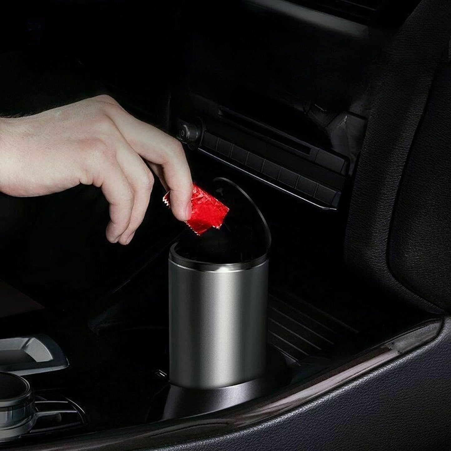 Auto Car Wastebasket Rubbish Bin Holder Trash Dust Case Can