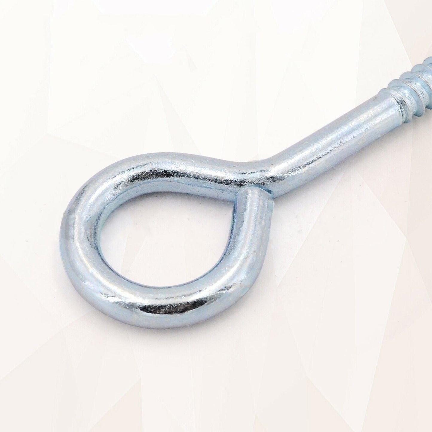 Smaller 6 x 63mm Zinc-plated Steel Screw Eye Hooks for Heavy Duty Kitchen Garage