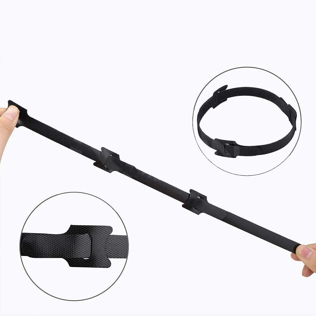 100pcs Nylon Reusable Cable Tie Hook and Loop Strap Cord Organizer