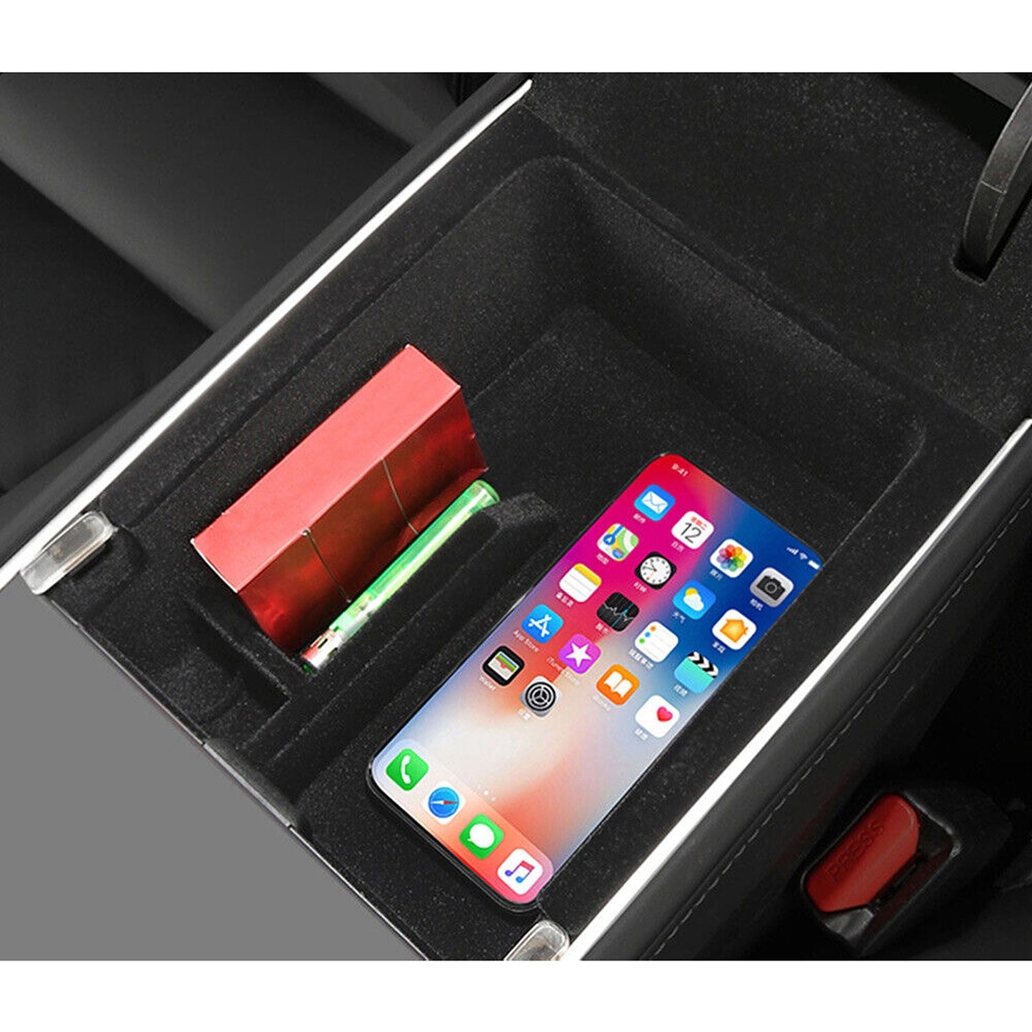 Tesla Model 3 Center Console Organizer with Cup Holder and Storage Box