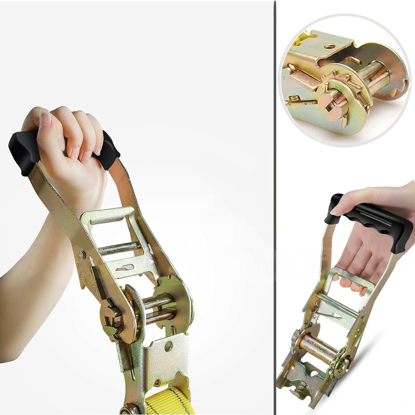 Heavy Duty 50mmx10m Ratchet Tie Down Strap for Truck Roof Rack Cargo Trailer