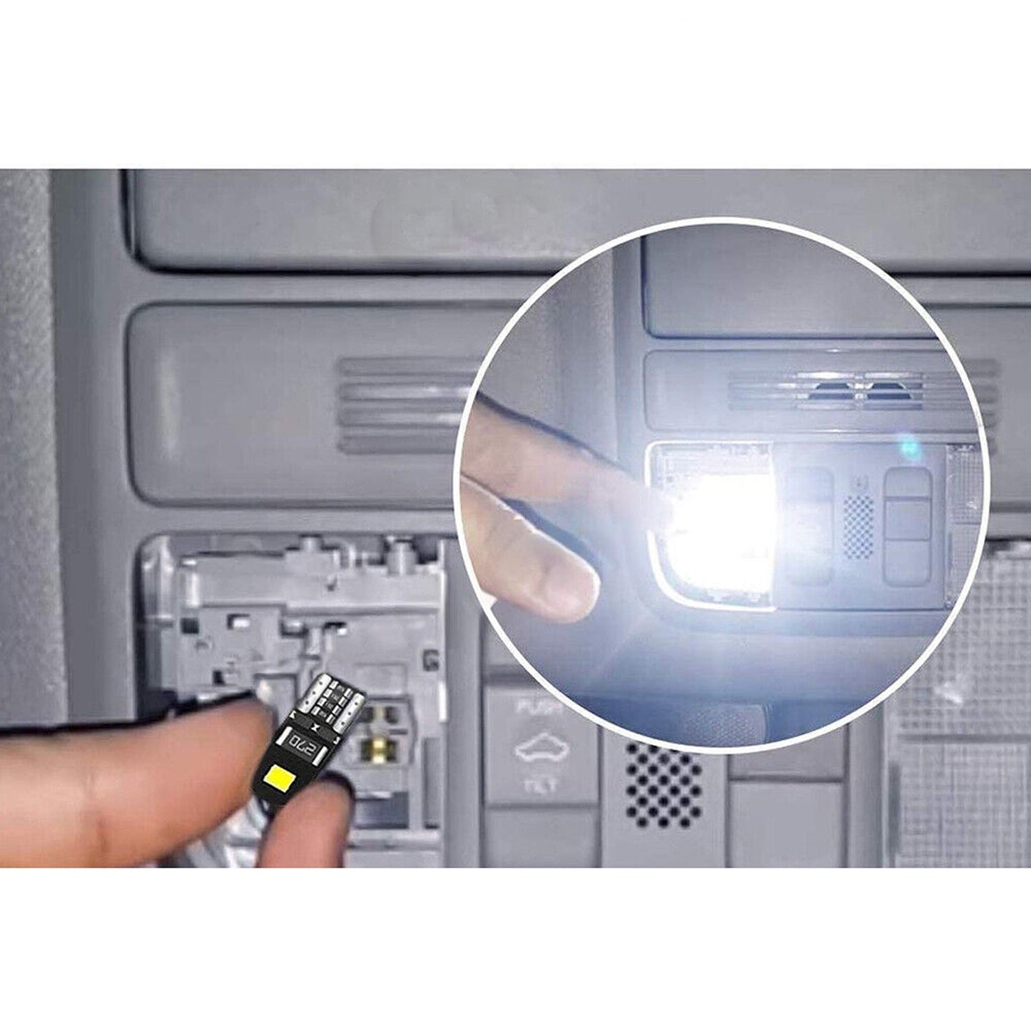 10pcs 12V White LED Car Parking Lights T10 194 168 Side Tail