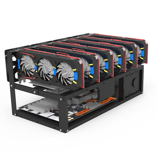 Open Air Mining Frame for 6 GPU Steel Rack for Crypto Miner Setup