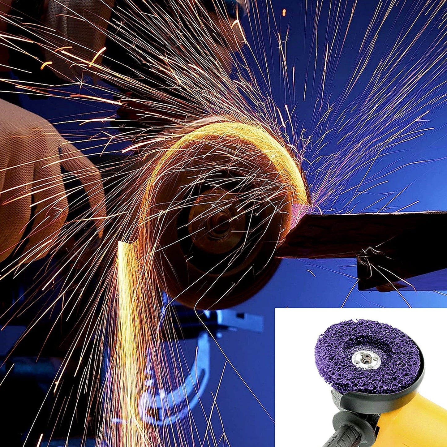 10pcs Medium Grit Poly Strip Disc for Paint and Rust Removal