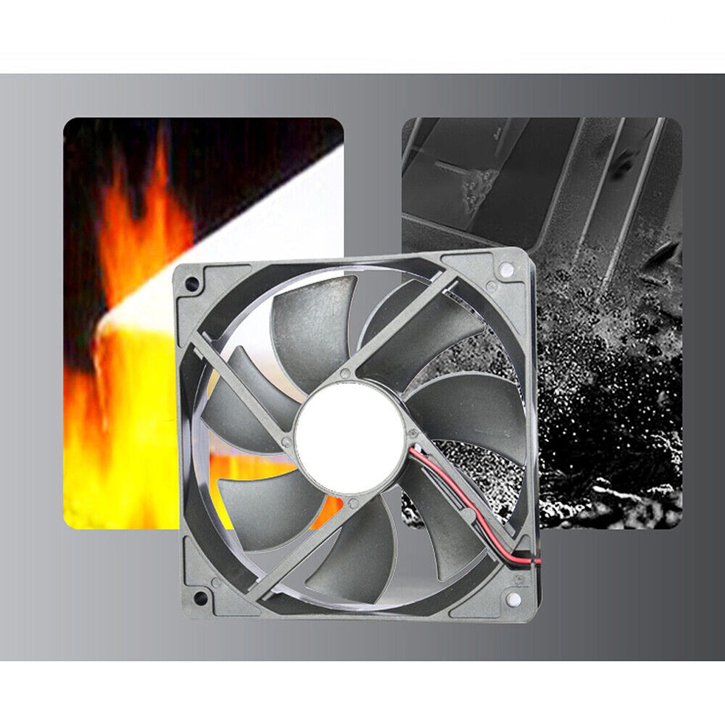 2pcs Brushless Cooling Fan Silent Dual Ball Bearing 120mm 12V