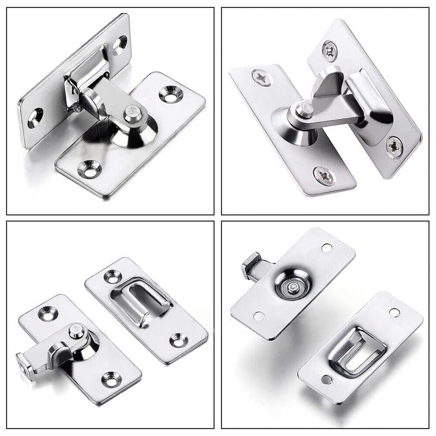 Sliding Door Lock Stainless Steel Right Angle Safety Latch