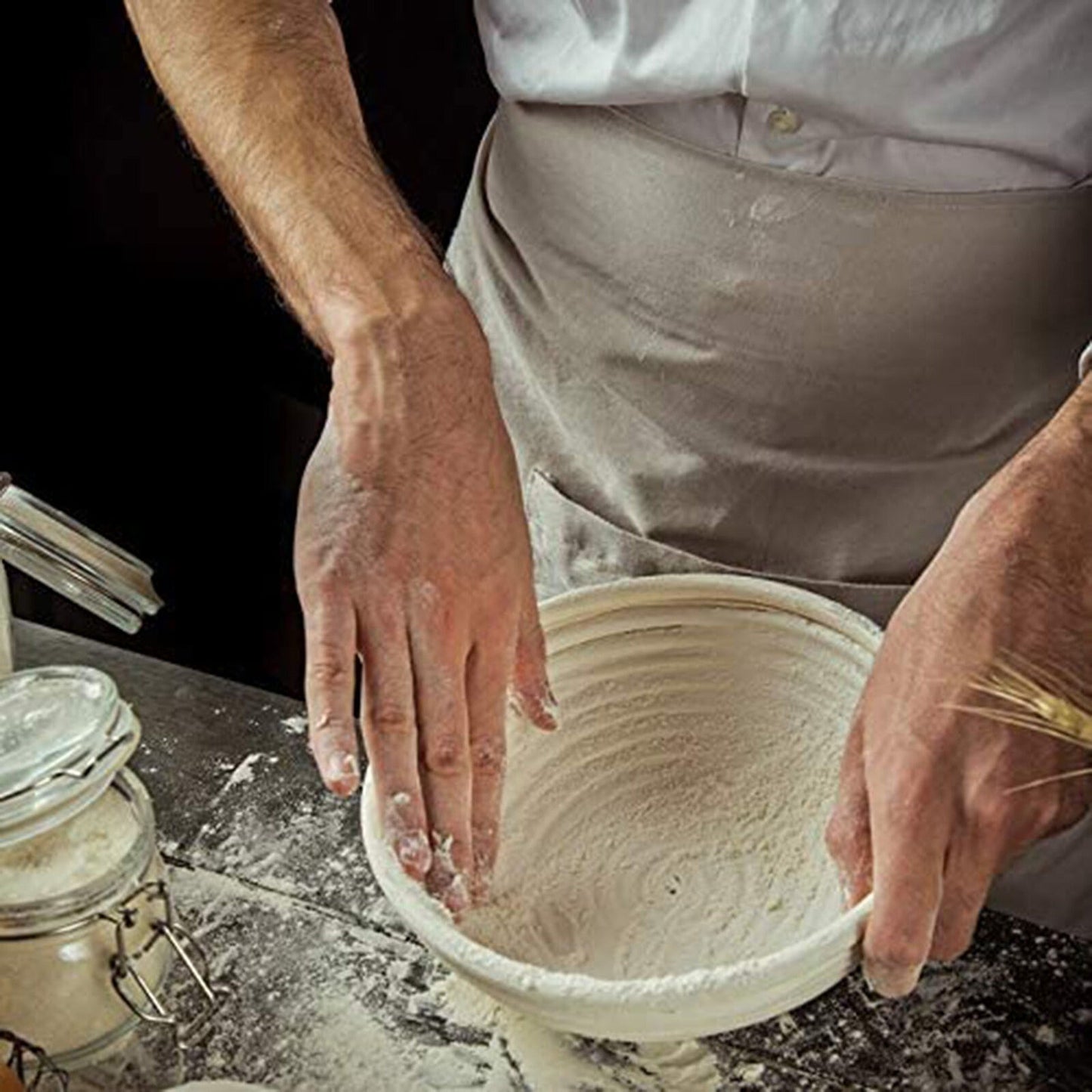 Round Bread Proofing Rattan Basket Sourdough Banneton Fermentation Tool