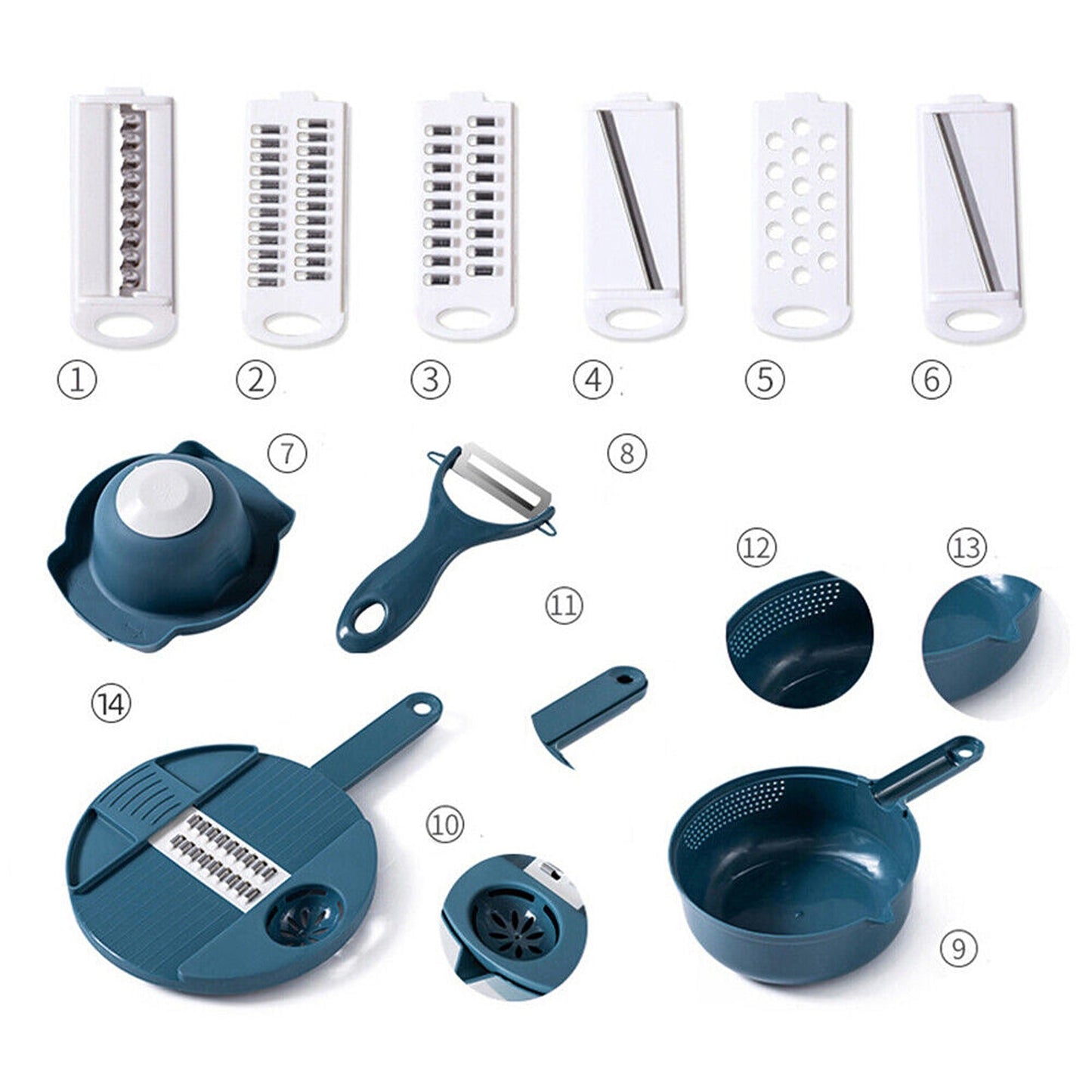 12 in 1 Multifunctional Vegetable Slicer and Chopper for Kitchen