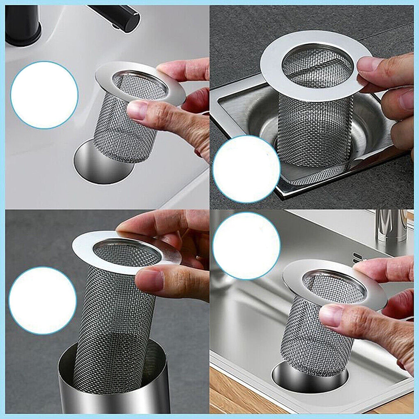 Anti-Blocking Drain Filter Hair Catcher for Bathroom Floor