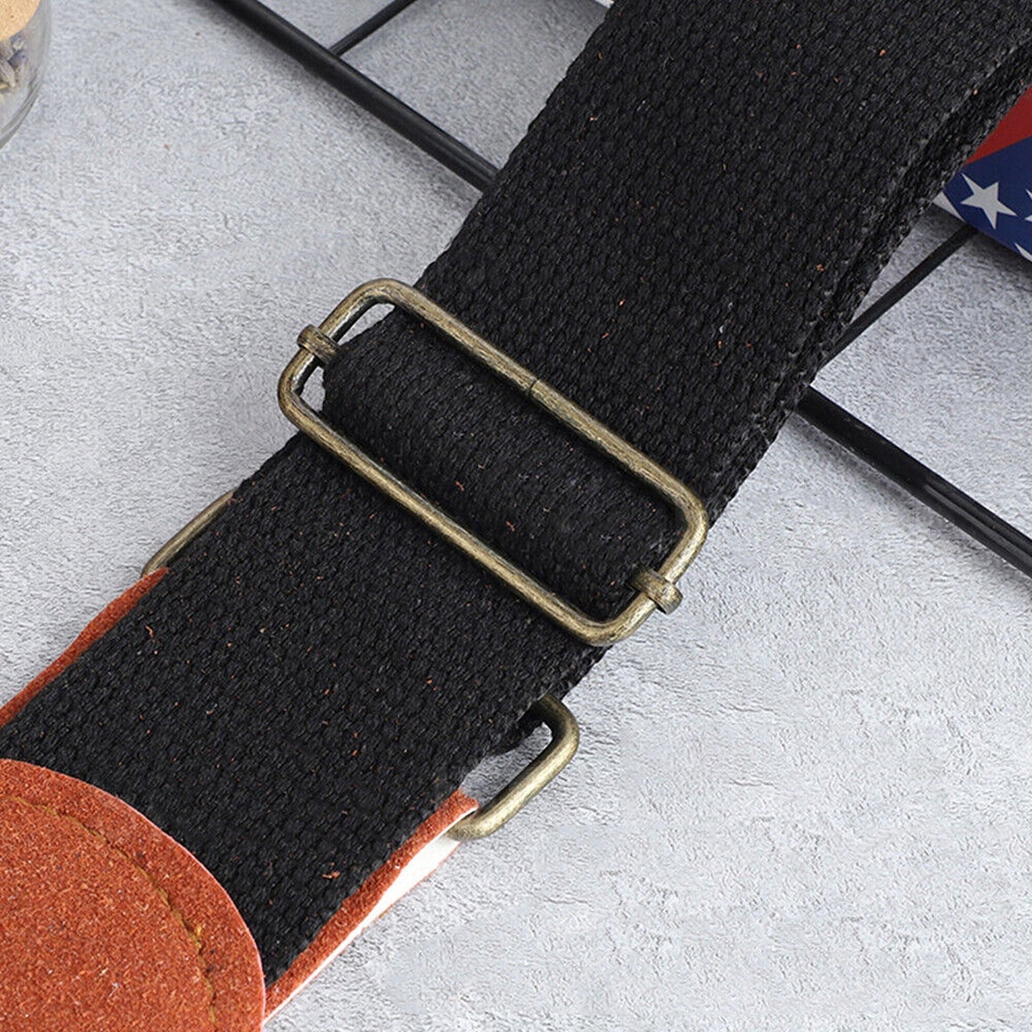 Adjustable Luxury Leather Guitar Strap for Acoustic and Electric Basses
