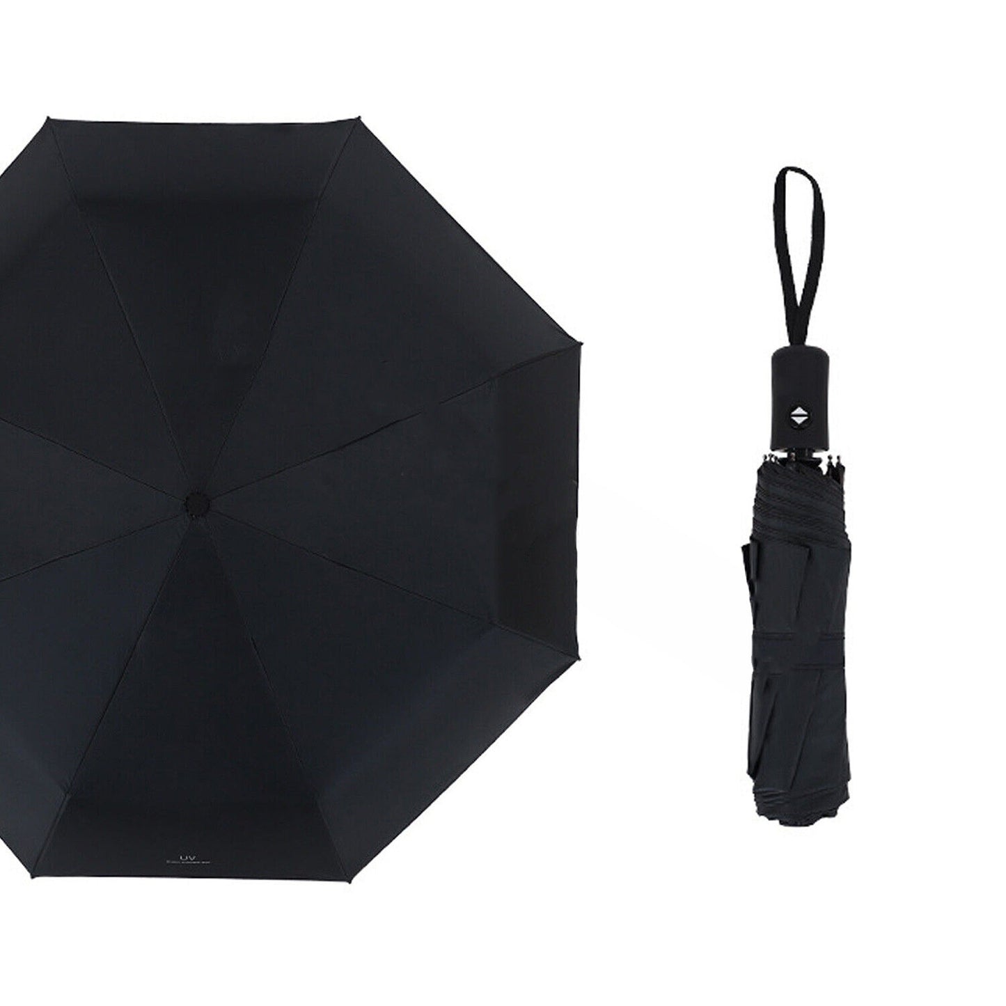 Compact Windproof Automatic Folding Umbrella with 8 Durable Fiberglass Ribs