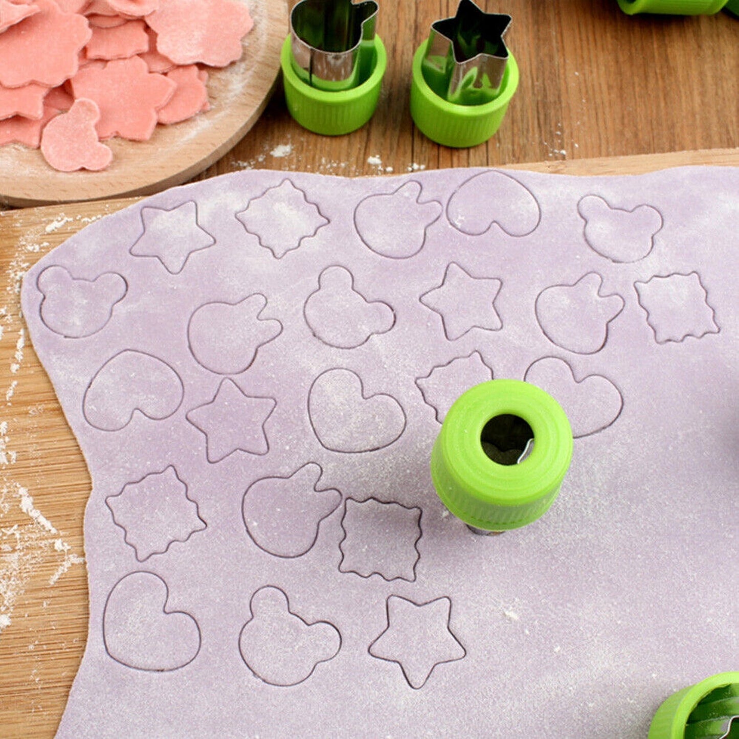 12pcs Mini Stainless Steel Fruit and Vegetable Food Shape Cookie Cutters