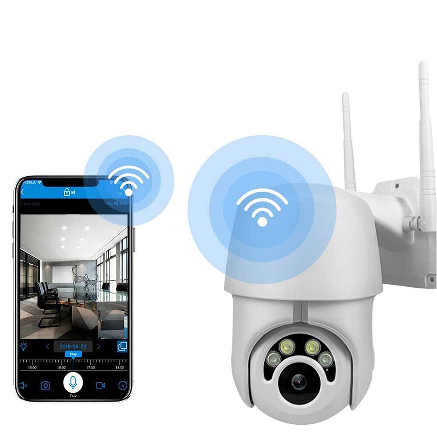 Wireless Security Camera System with HD 1080P Outdoor Monitoring Capability