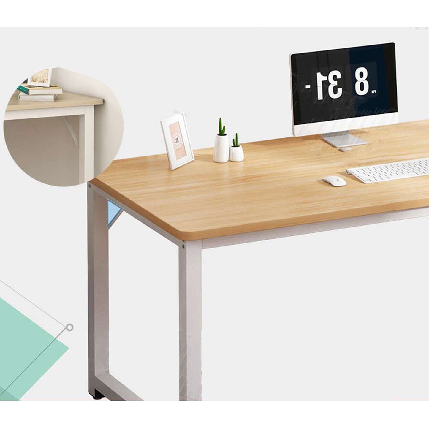 Home Office Study Desk with Computer Storage Writing and Laptop Table