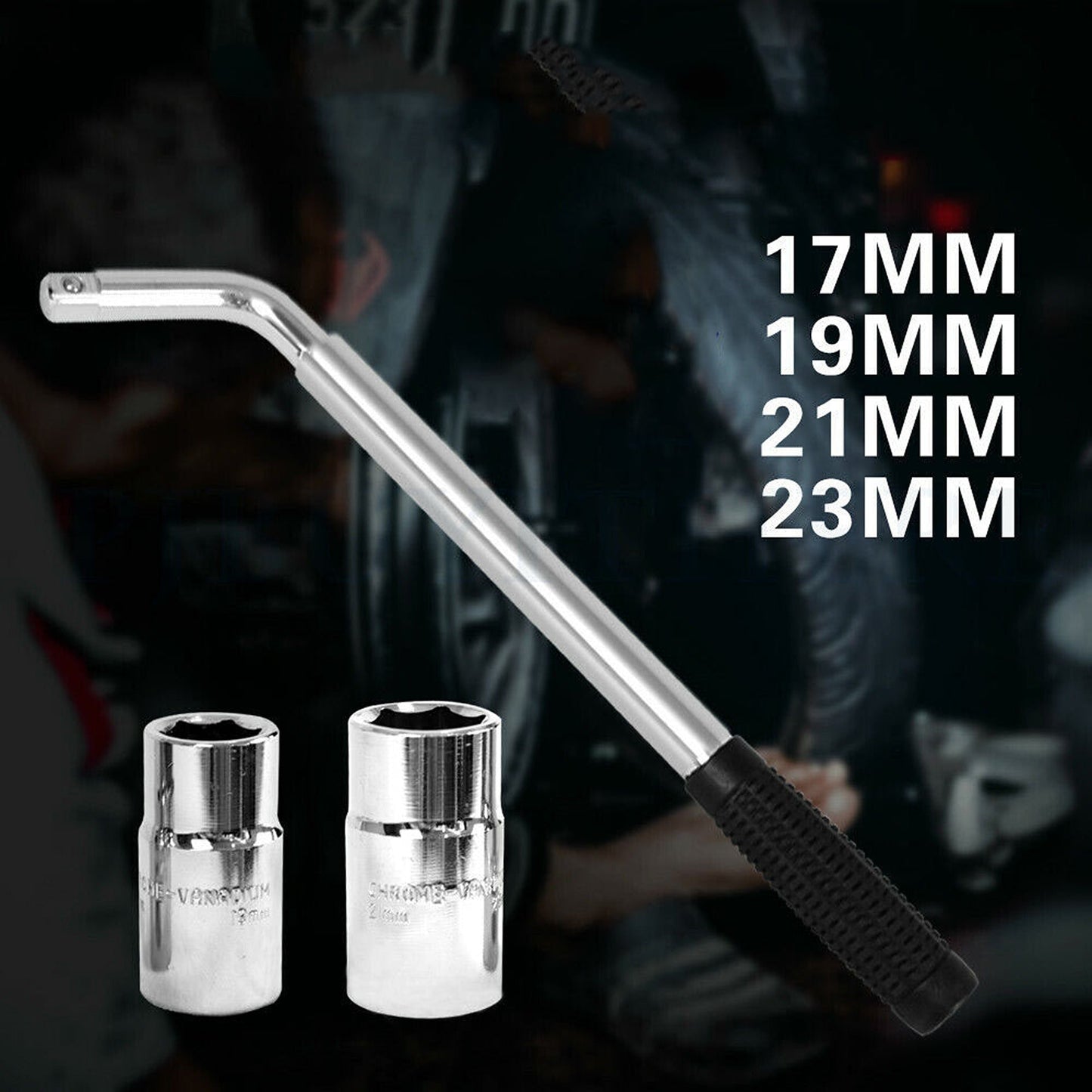 Heavy Duty Wheel Brace with Extendable Handle 32-48CM Lug Wrench