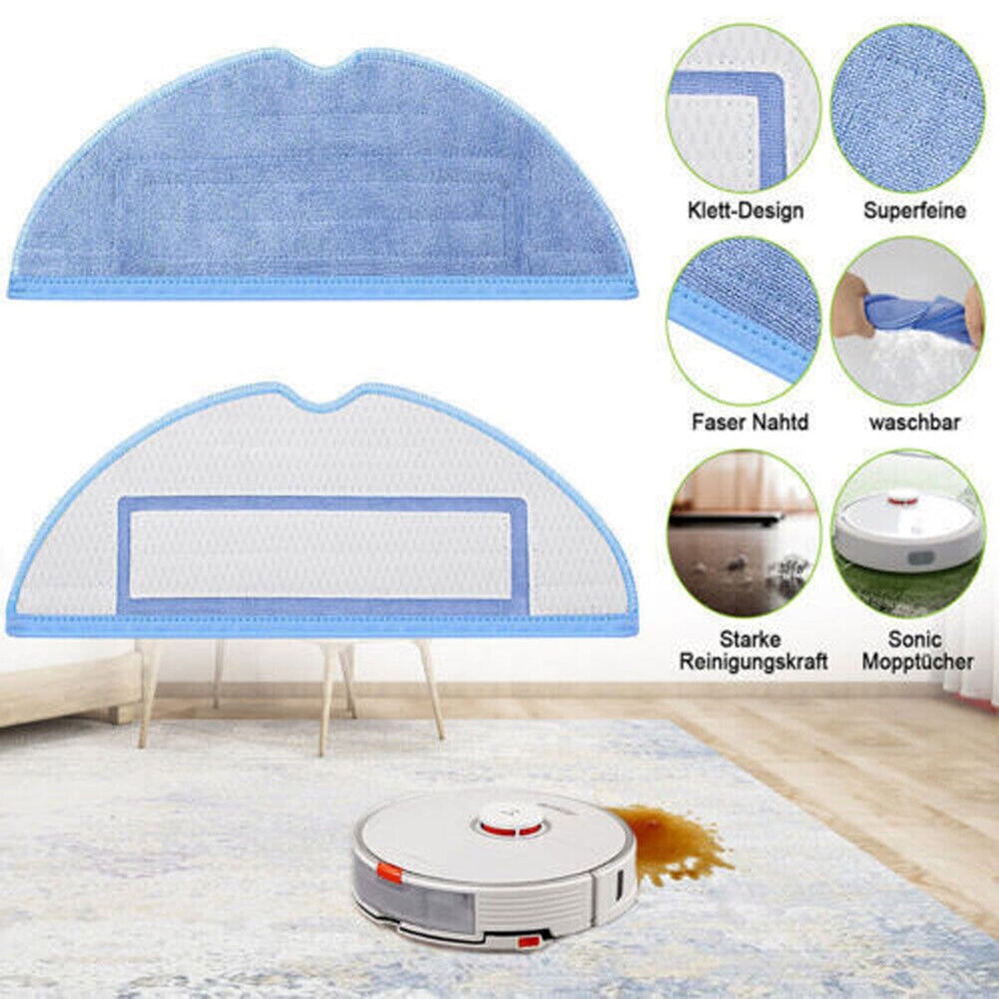 Replacement Mop Cloth Pads for Roborock S7 T7 Plus Vacuum Cleaners