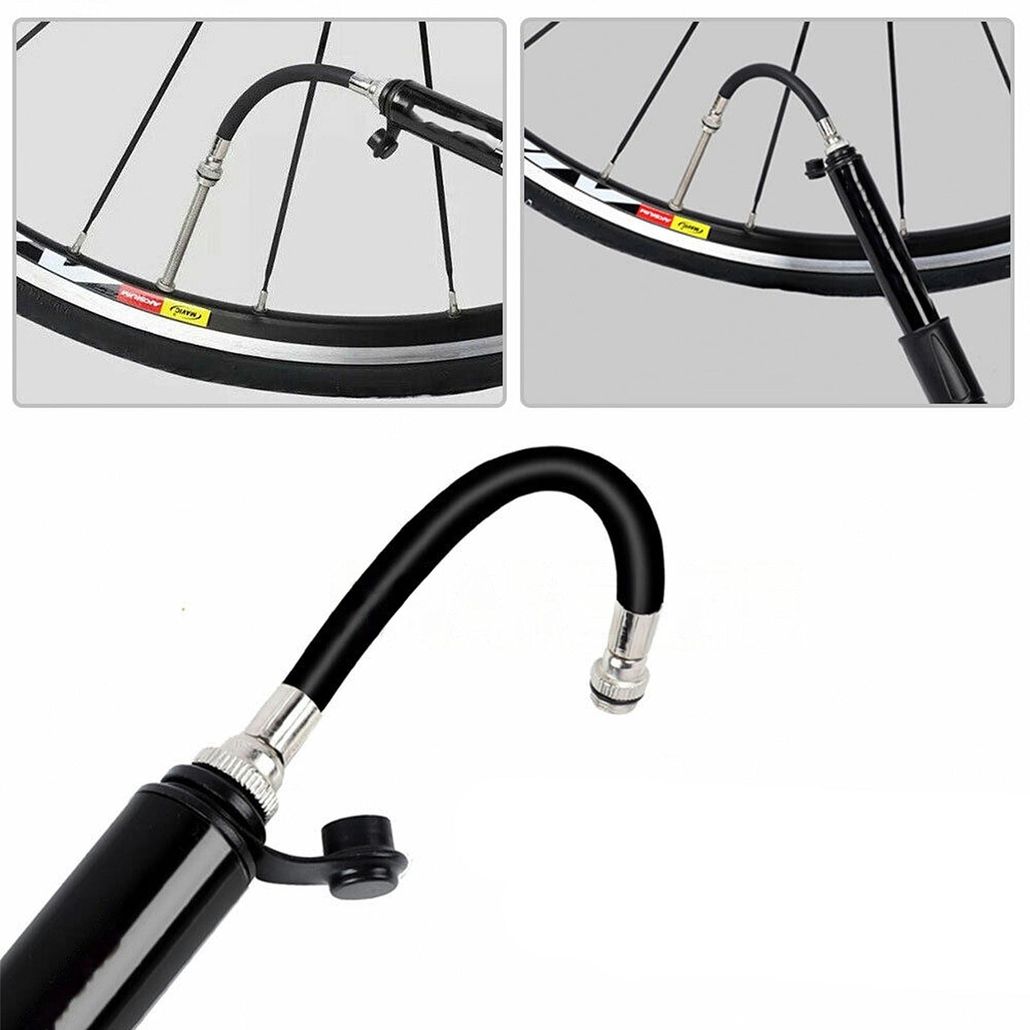Mini Portable Bicycle Air Pump Aluminium Hand Inflator for Tyre