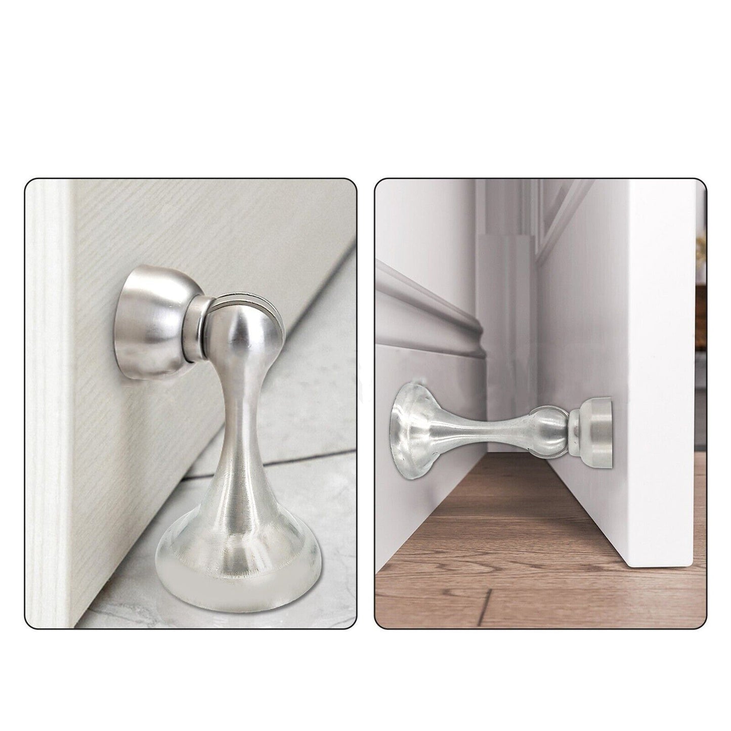 Suction Satin Chrome Trumpet Magnetic Door Stopper Holder Catch