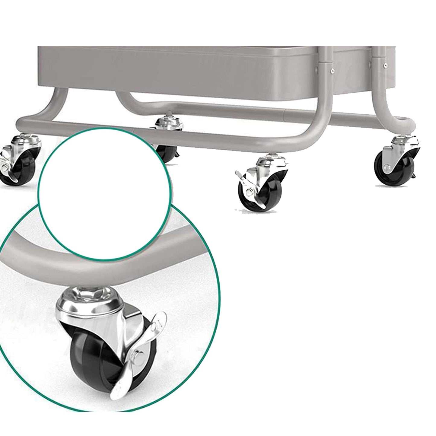 3-Tier Fruit and Vegetable Kitchen Trolley with Storage Baskets