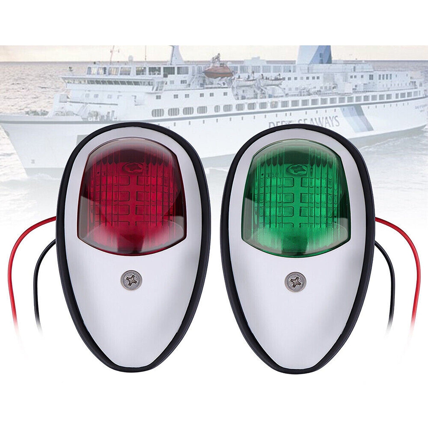 2pcs LED Marine Navigation Lights Port and Starboard Yacht Boat Lamps