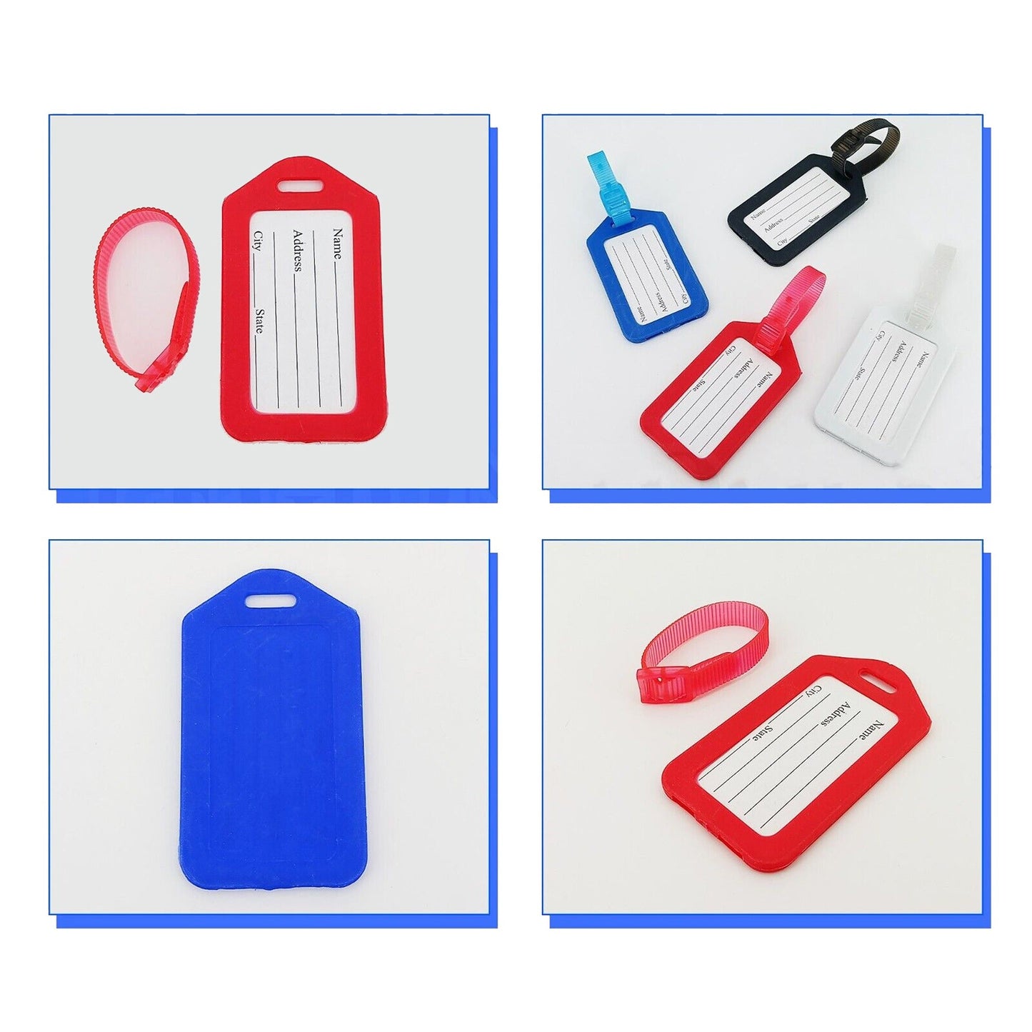 Plastic Luggage ID Travel Tag for Backpack Handbag with Address Label