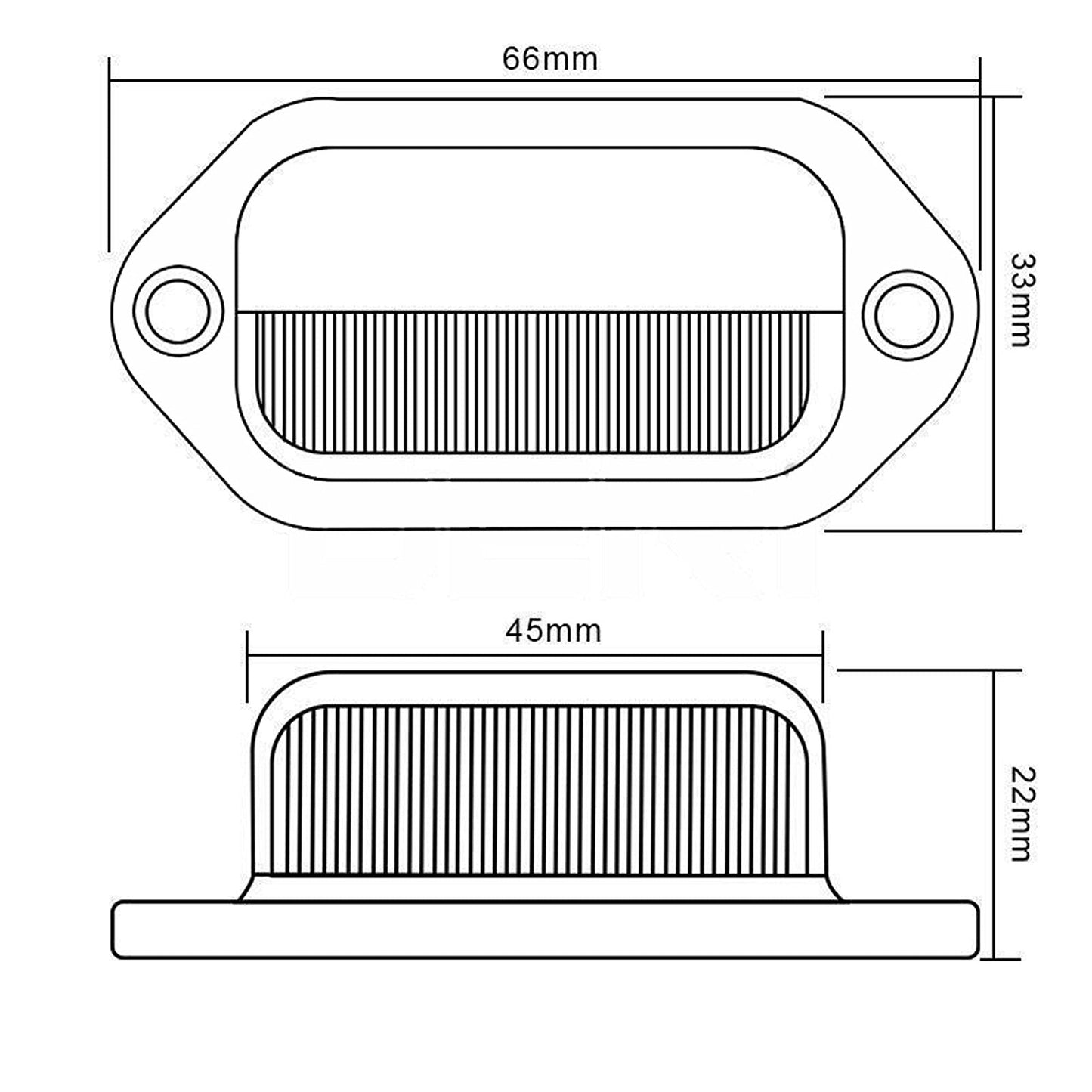 2pcs 12V 24V LED License Number Plate Light for Truck Trailer Car