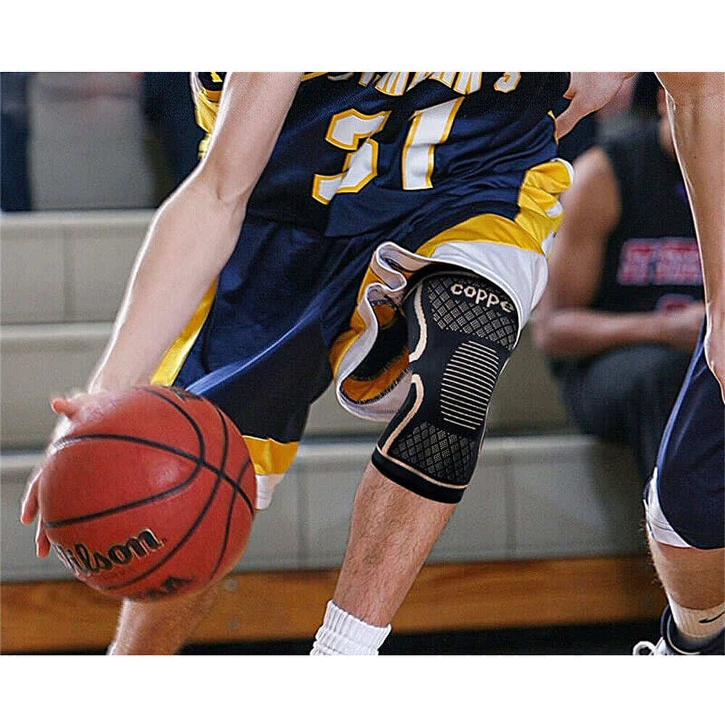 Copper Compression Sleeve for Knee Pain Relief in Sports