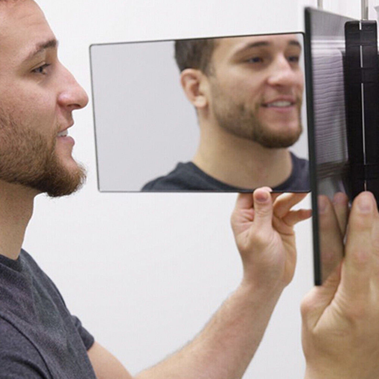 Adjustable 3-Way Trifold Hair Cutting Mirror Self Haircut Styling Makeup Tool