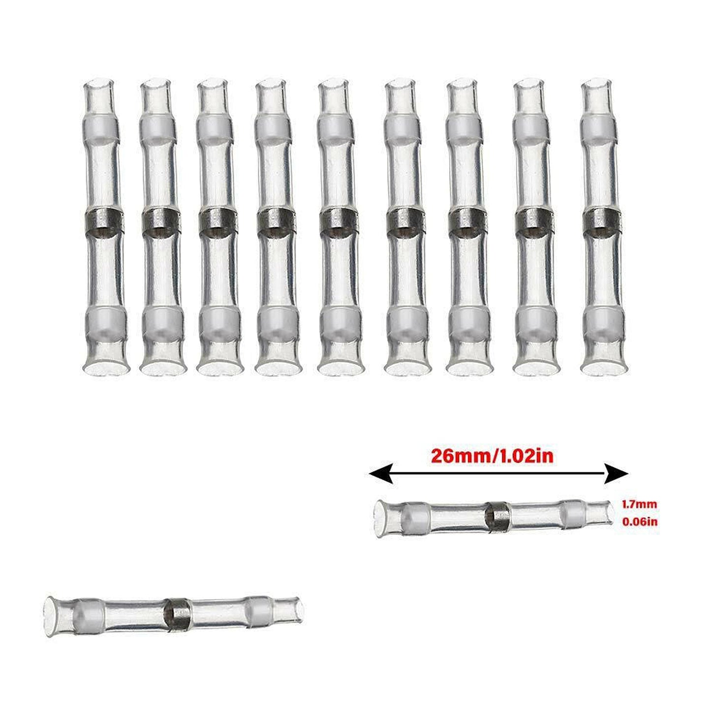 200-Pack Mixed Solder Sleeve Heat Shrink Wire Connectors