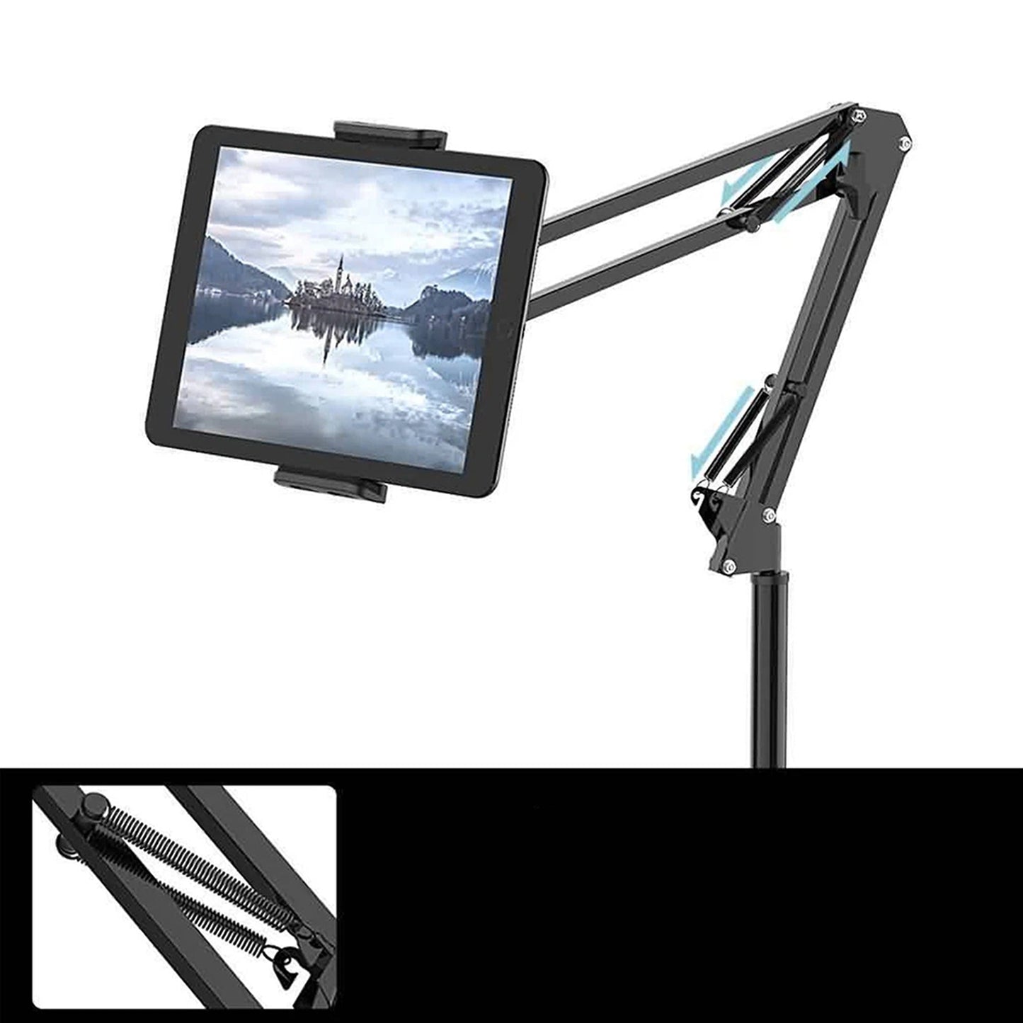 Adjustable Bed Stand Clip Holder For iPad iPhone Tablet