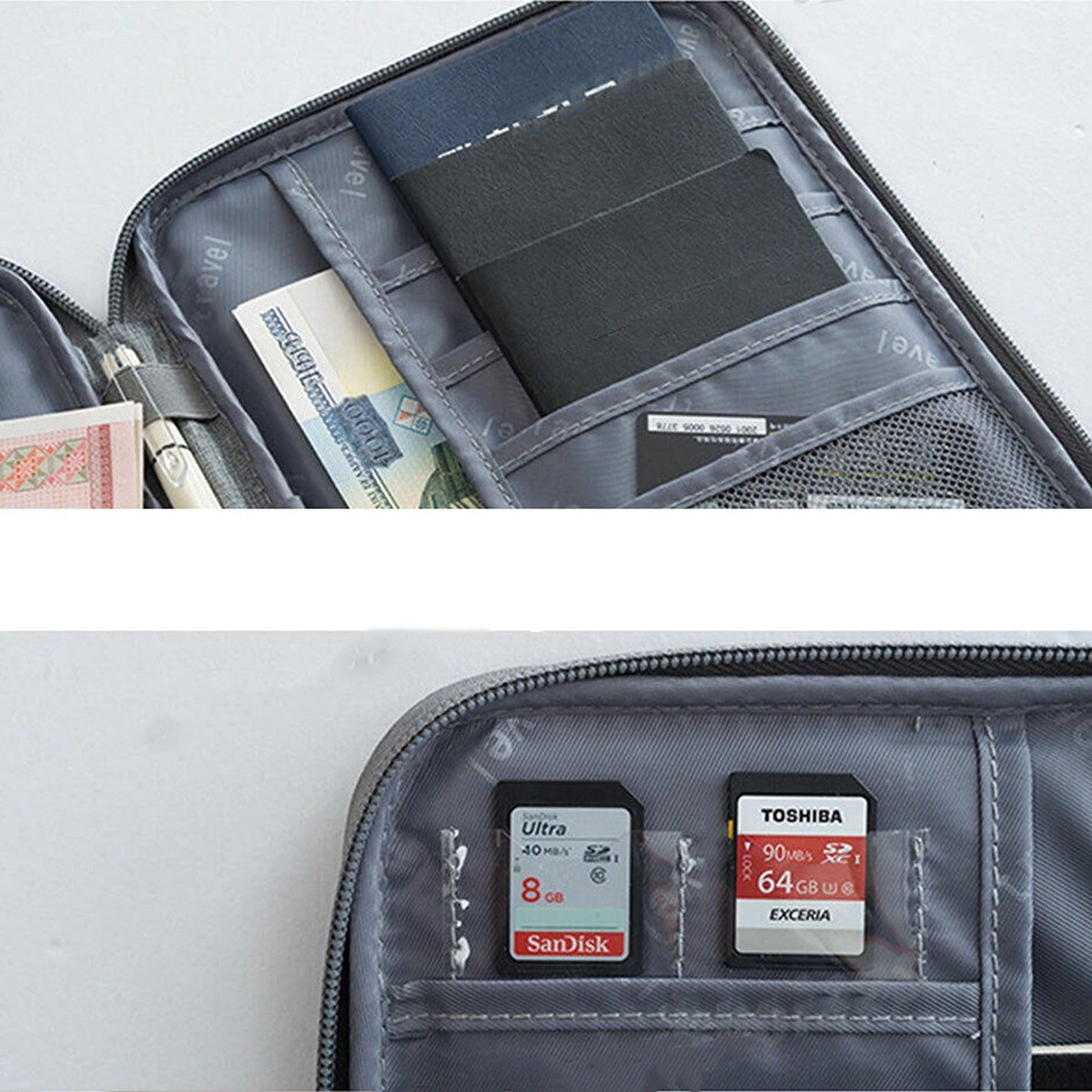 Travel Family Passport Wallet RFID Blocking Waterproof Document Organizer