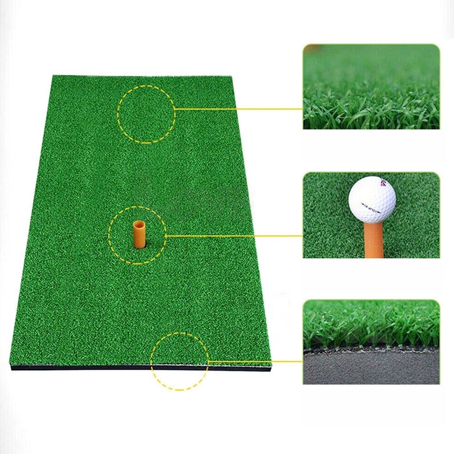 Artificial Grass Golf Swing Practice Mat Training Aid