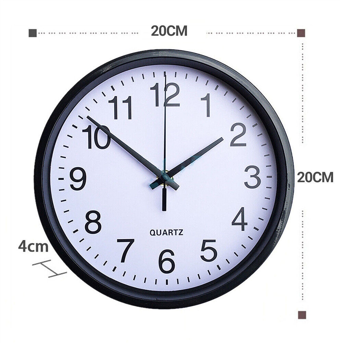 Silent Non-Ticking Quartz Wall Clock for Indoor Use