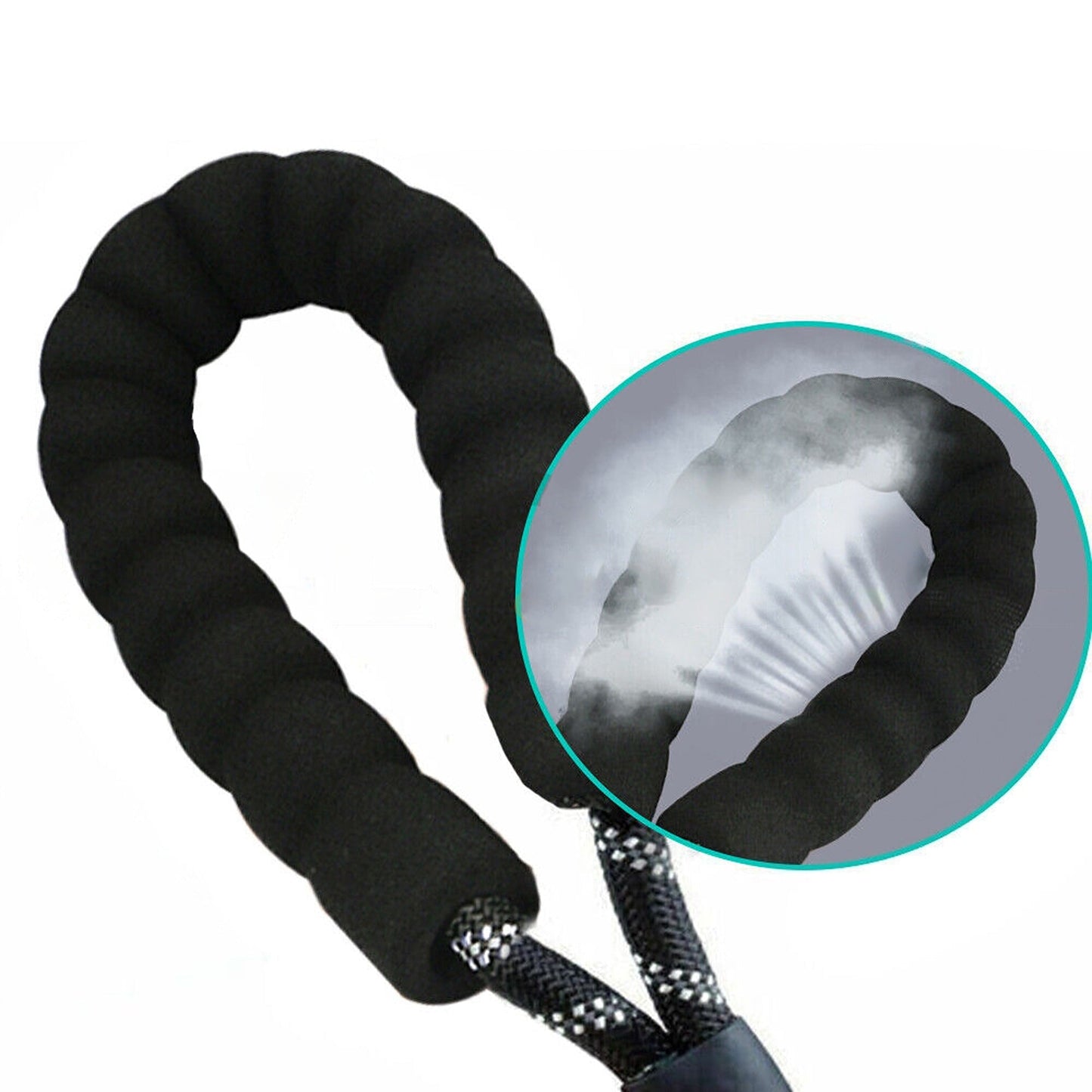 Black Heavy Duty Nylon Dog Training Leash Strong Rope Recall Lead
