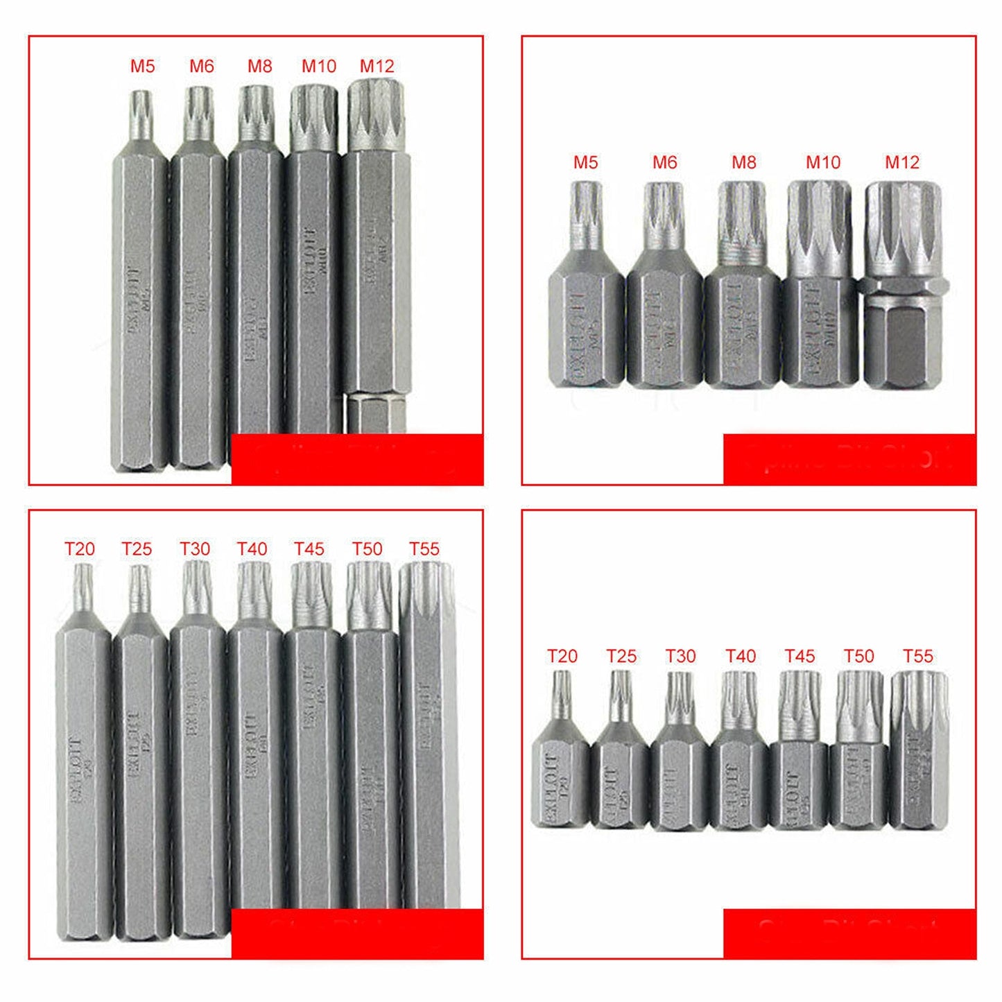 40pcs Allen Hex Key and Star Bit Socket Set Long Deep Sockets