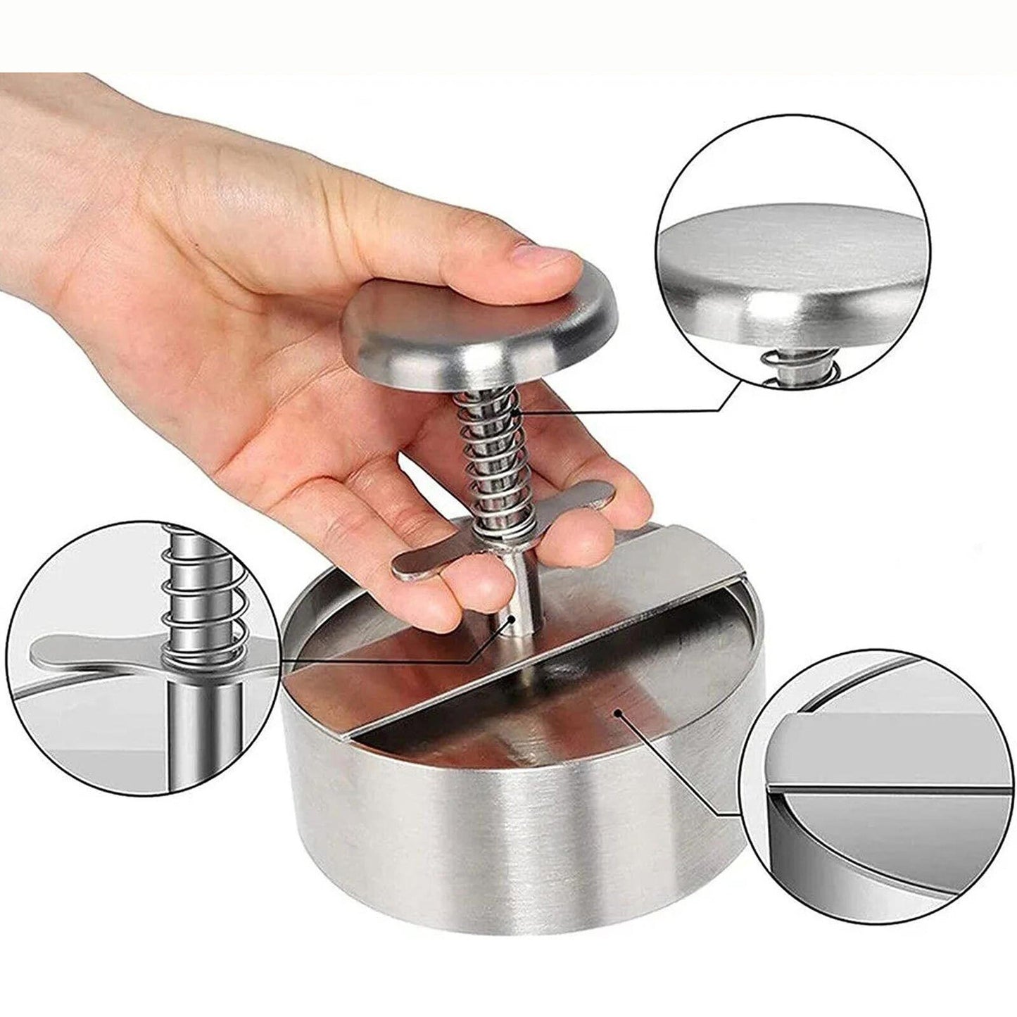 Non-Stick Hamburger Patty Maker Press for Beef Meat Cooking