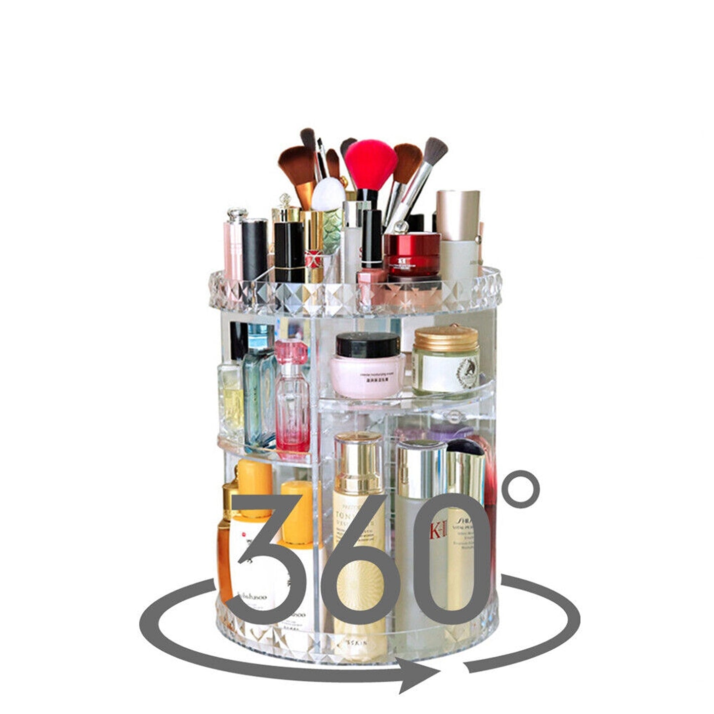 Adjustable Rotating Makeup Organizer for Cosmetics and Perfumes