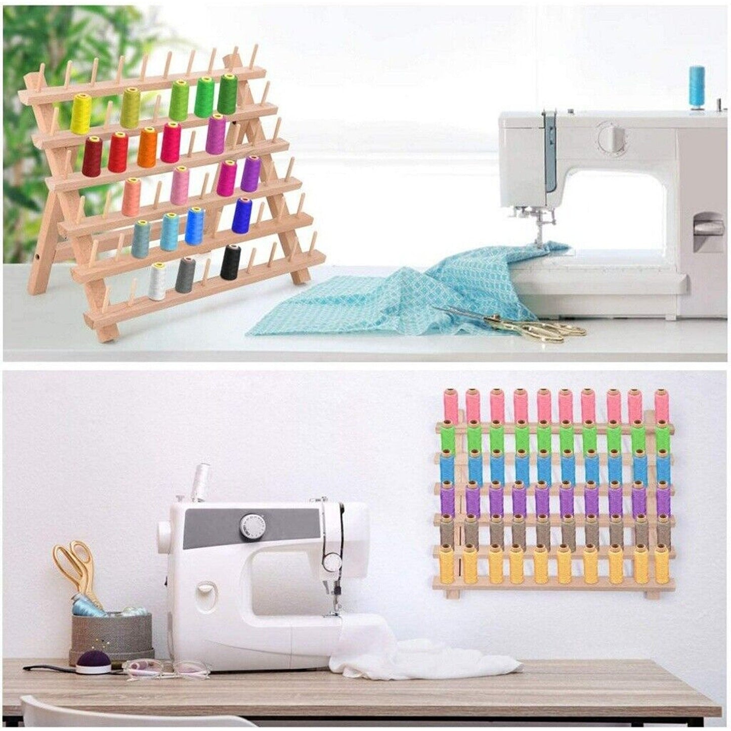 Craft Organizer Foldable Embroidery Thread Holder Sewing Rack