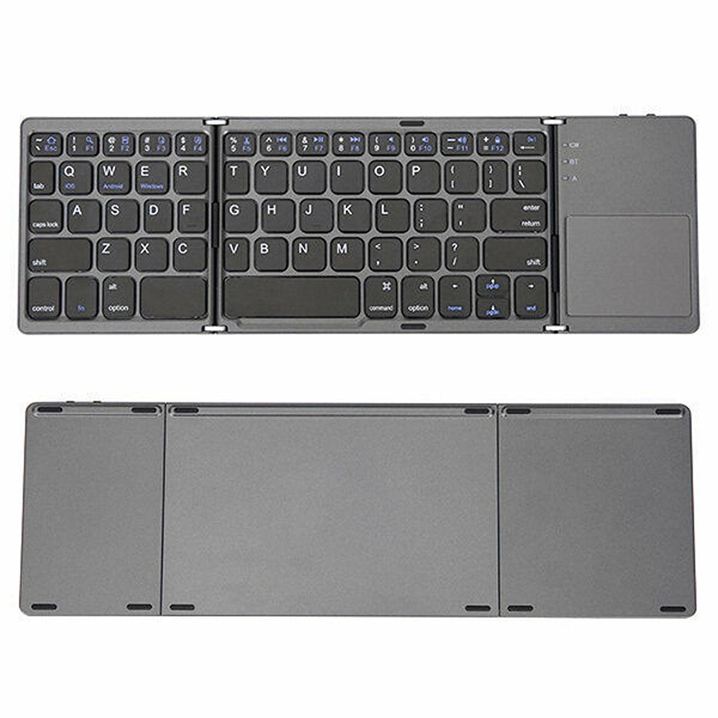 Slim Bluetooth Keyboard with Integrated Touchpad for Tablets and Smartphones