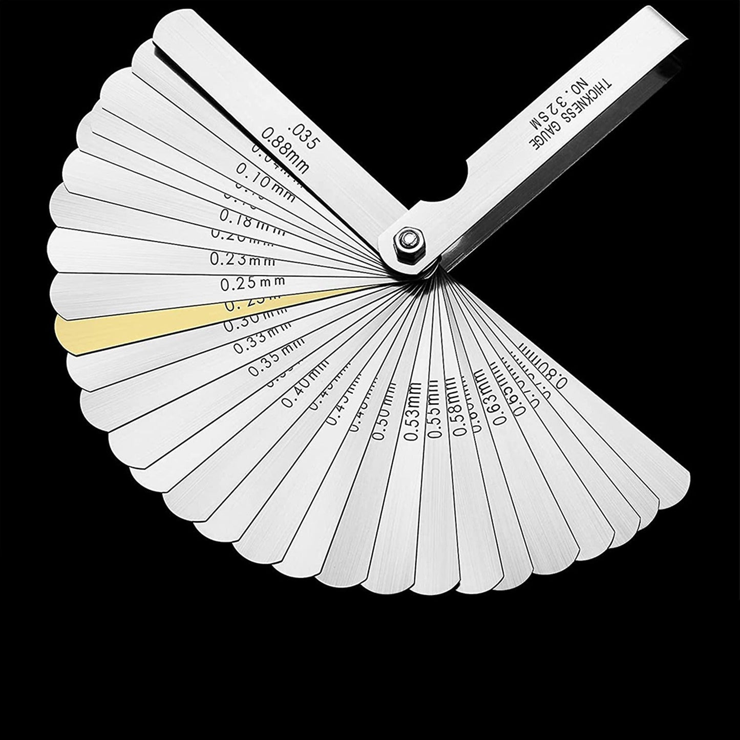Metric Inch Dual Marked Feeler Gauge Thickness Gap Tool 32 Blades
