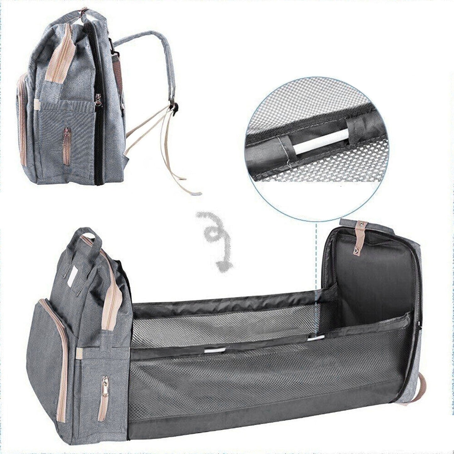 Deluxe Mummy Maternity Nappy Backpack Multifunctional Baby Diaper Bag