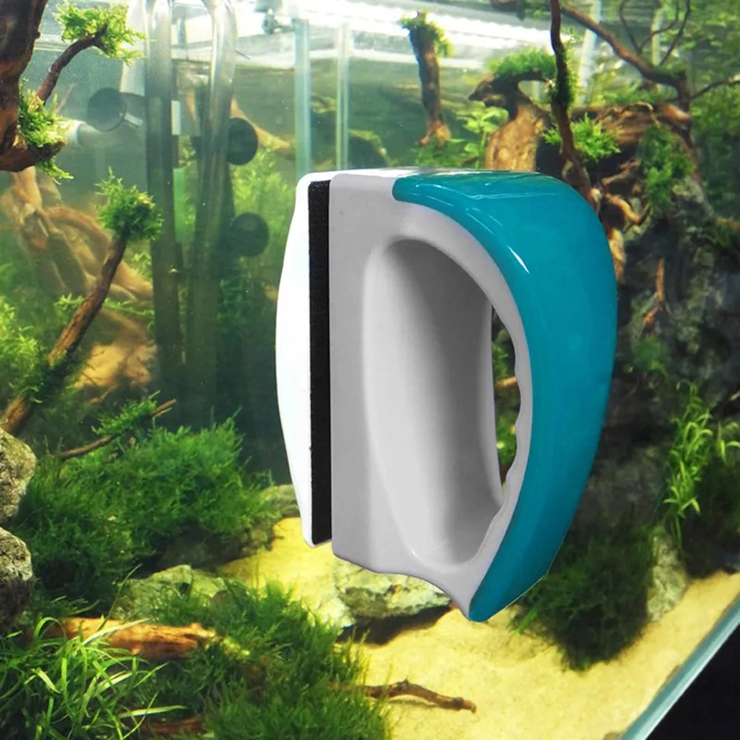 Magnetic Fish Tank Glass Algae Scrubber with Handle