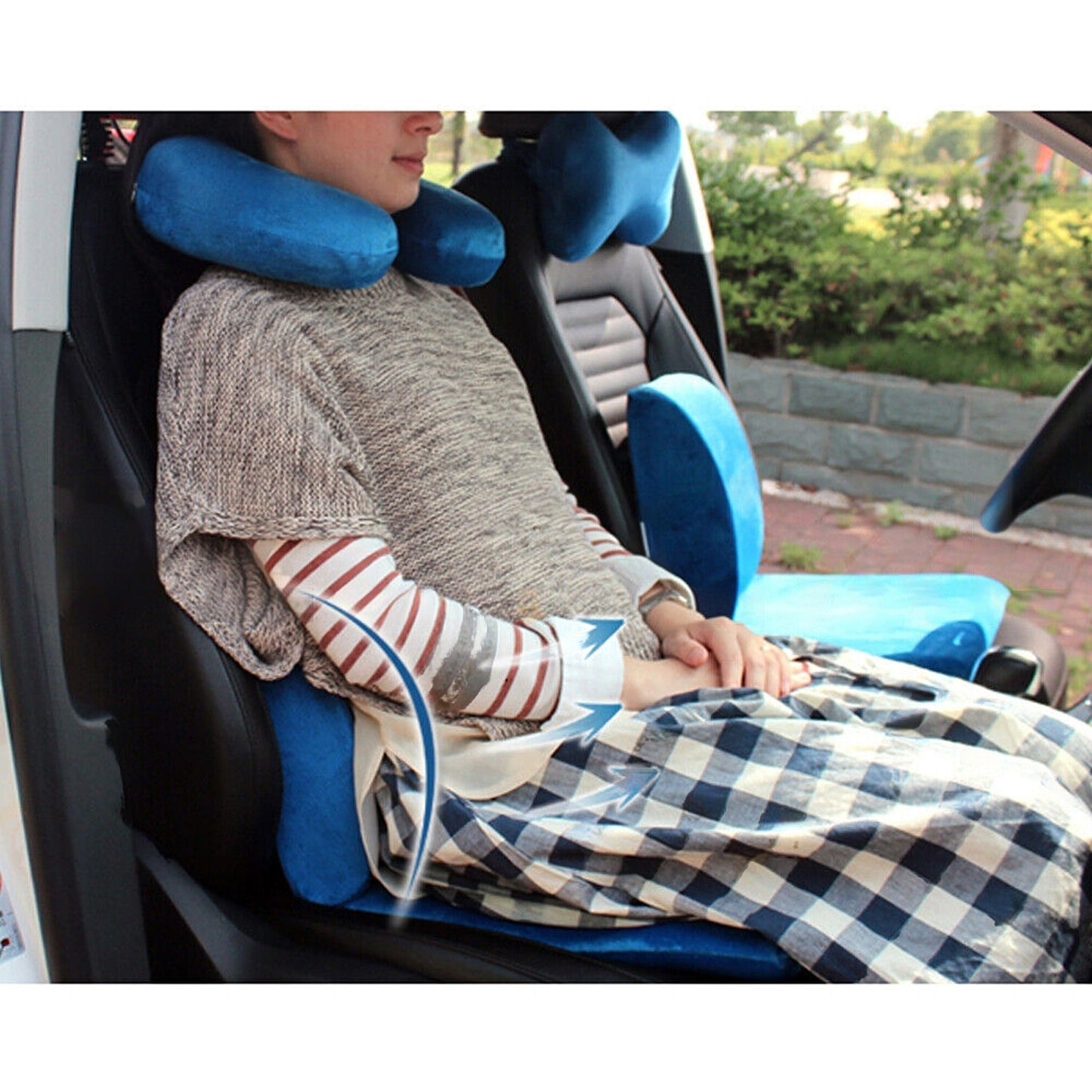 Memory Foam Lumbar Seat Cushion Car Back Support Chair Pillow