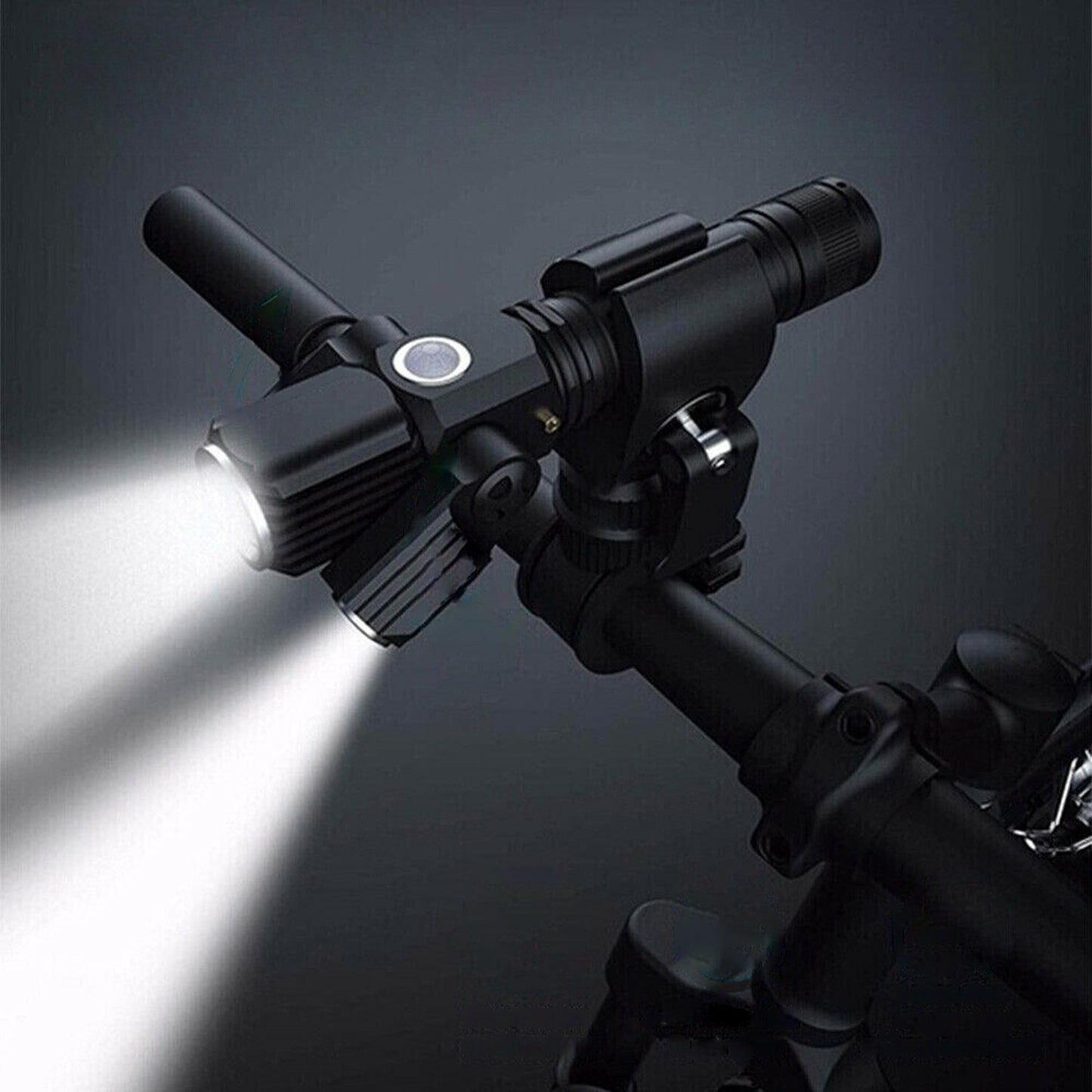 Mountain Bike LED Light Set Front and Rear USB Rechargeable Torch Lamp