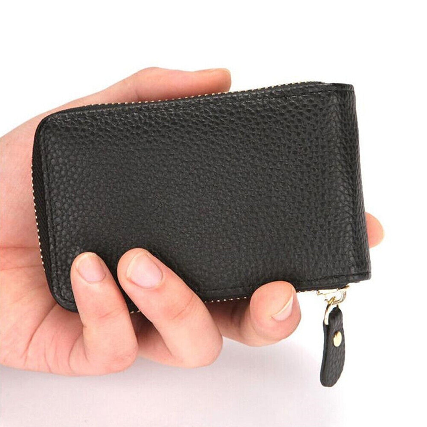 RFID Blocking Anti-theft Credit Card Holder with Leather Wallet