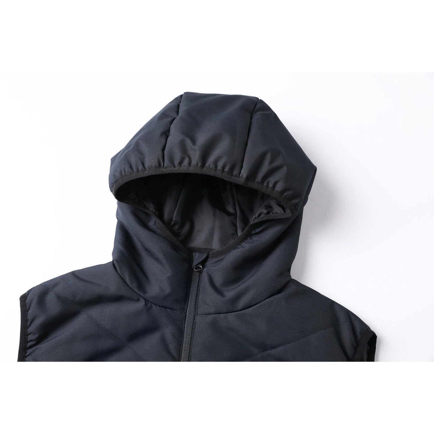 Active Vegan Puffer Vest Quilted Down-Free Stretchy Side Panel